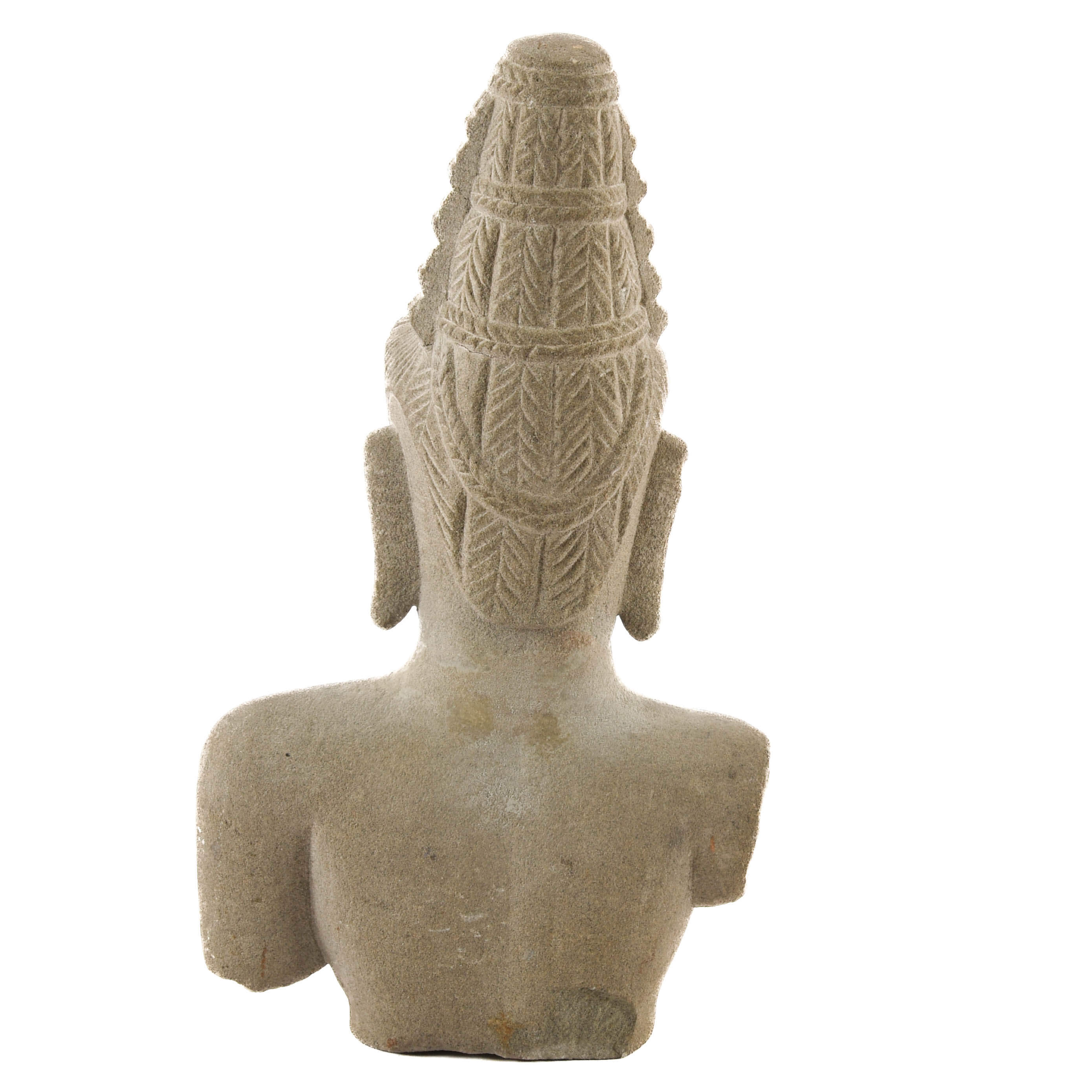 Cement Shiva Hindu Bust Statue-5