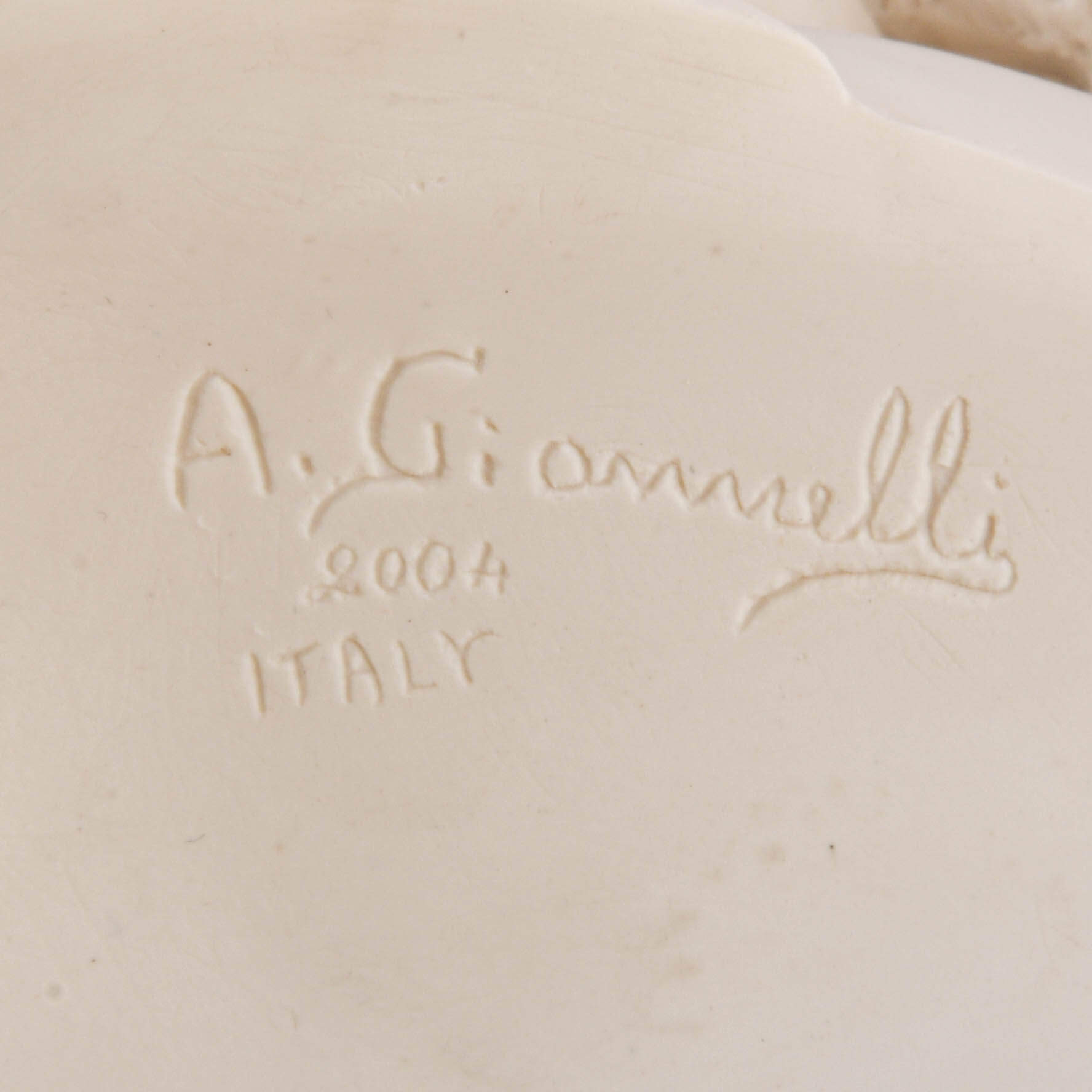 Signed A. Giannelli 2004 "Lady in Veil" Mixed Media Bust-7