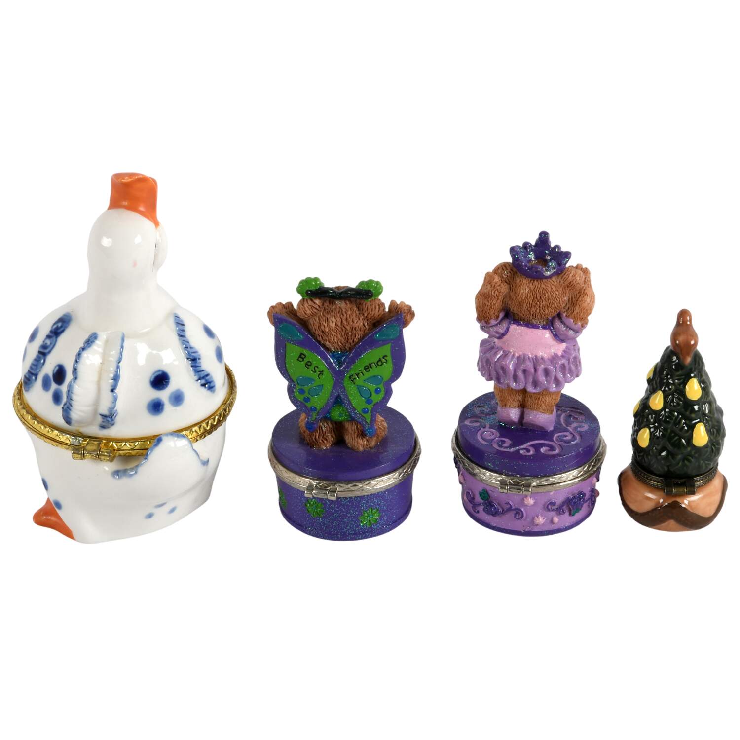 Grouping of Four Figural Trinket Boxes-2