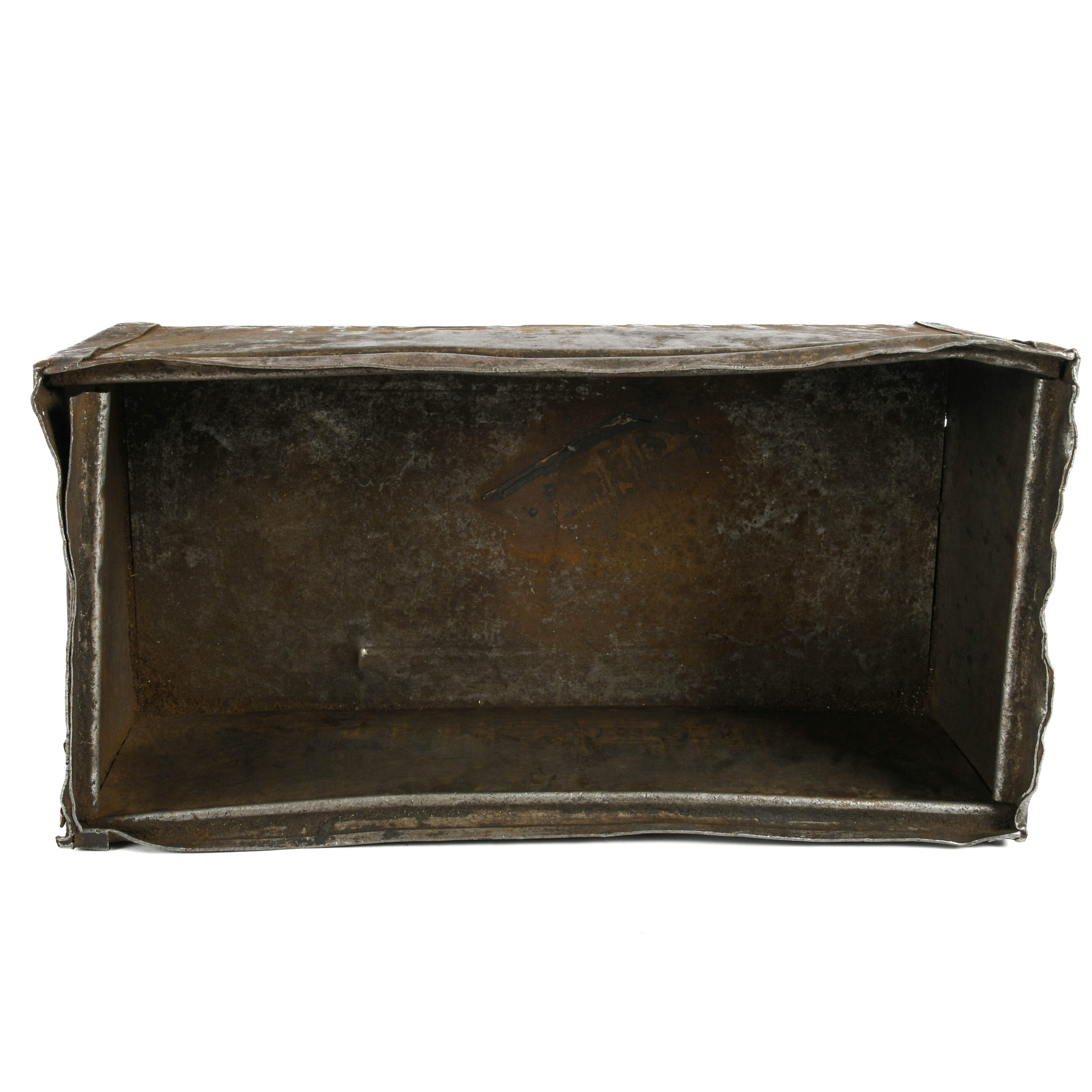 Antique 1880s Metal Tin Storage Box-8