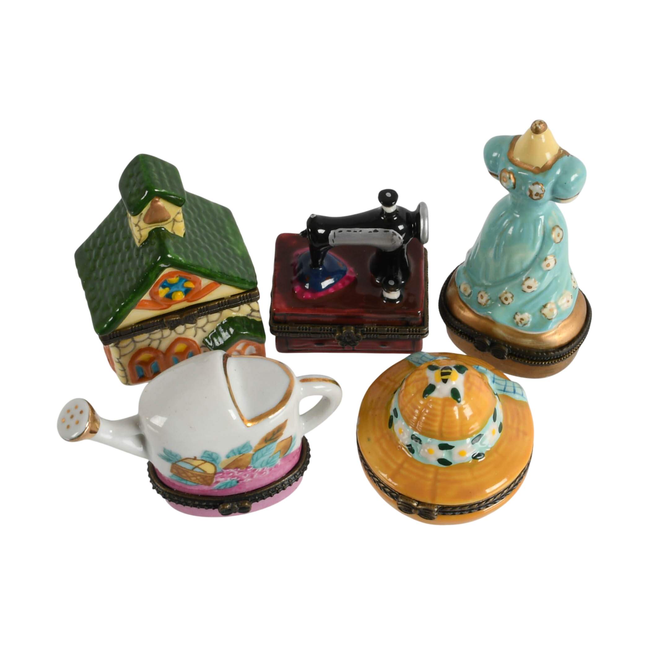 Grouping of Five Jewelry Trinket Boxes-2