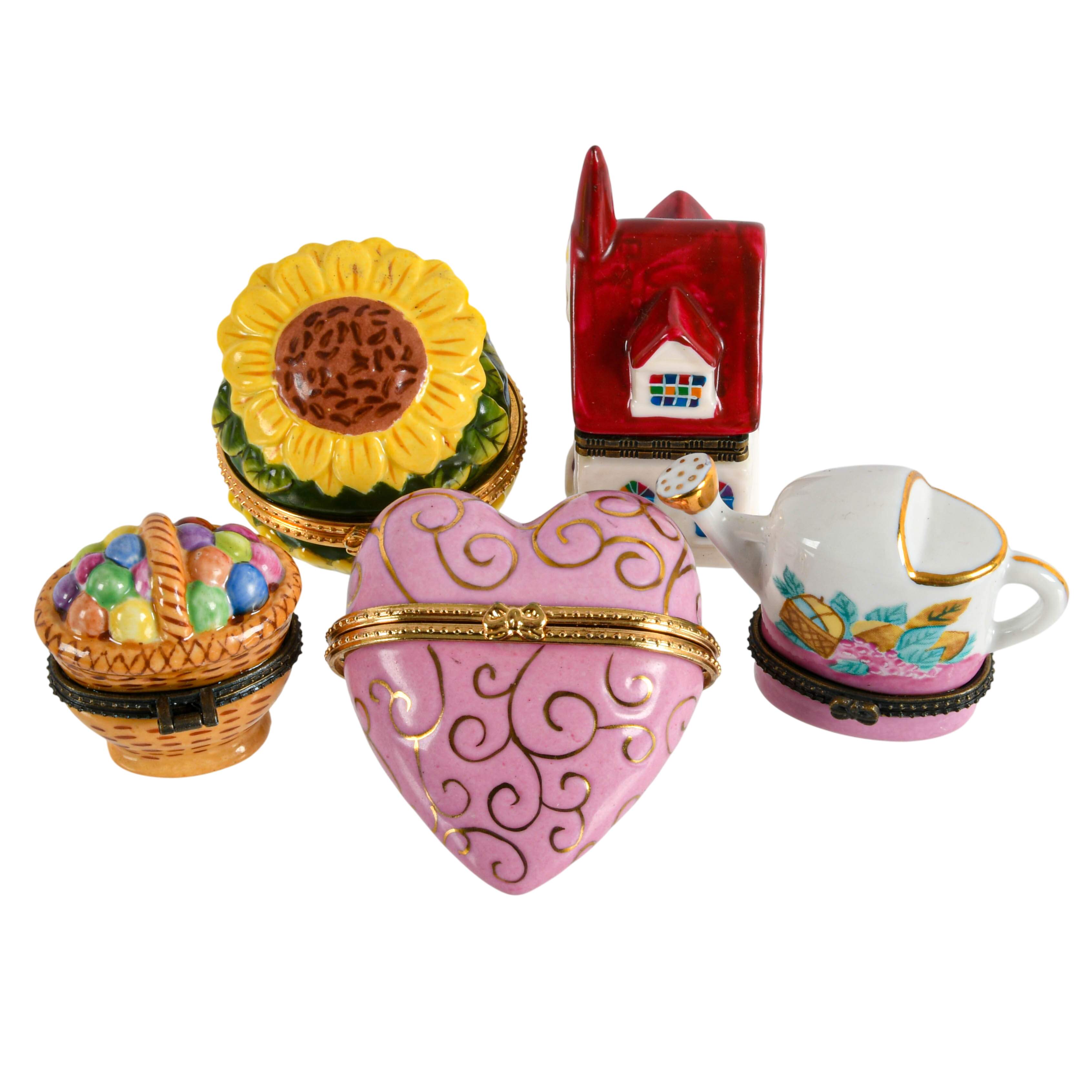 Grouping of Five Figural Trinket Boxes-4
