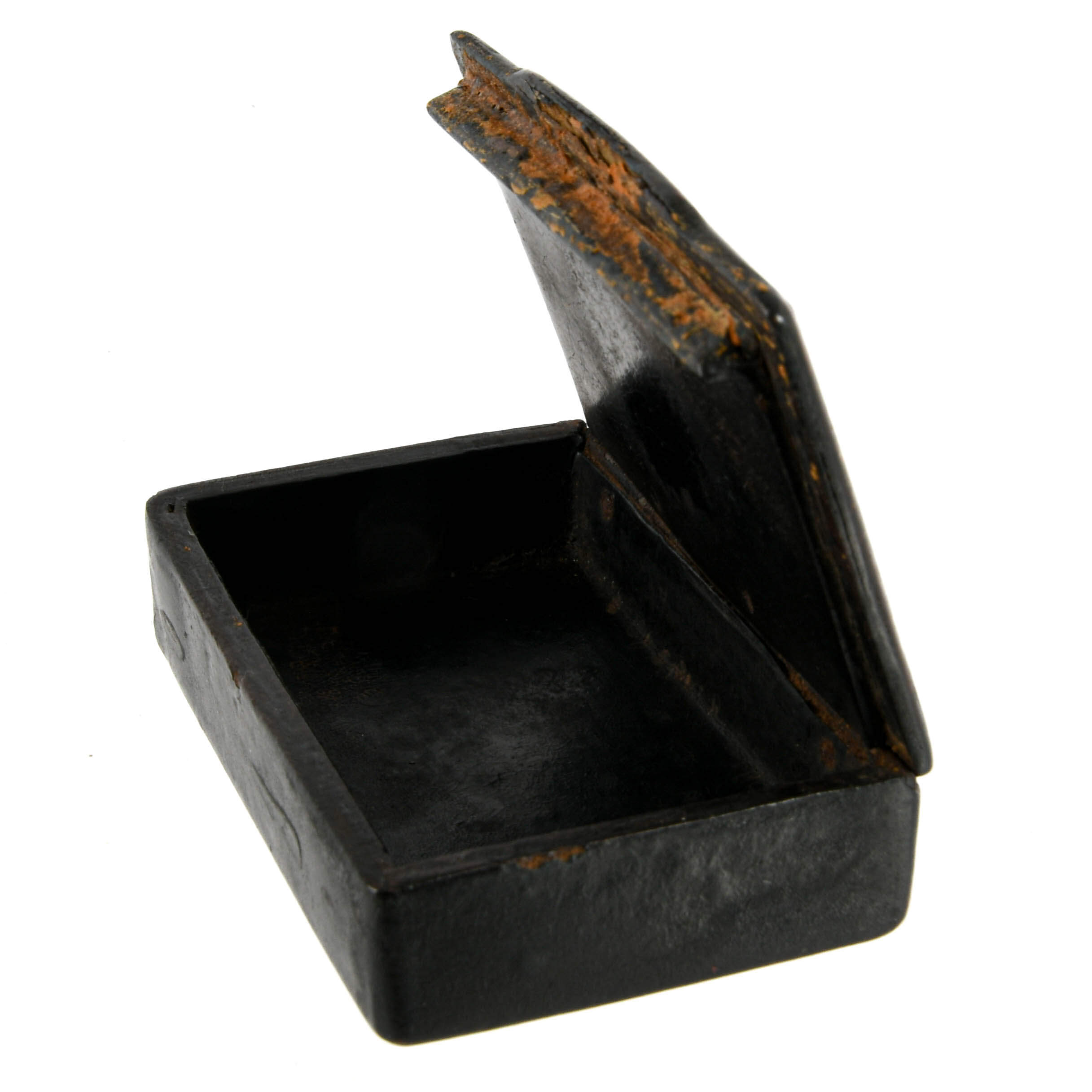 Antique Spanish Hand-Painted Wood Trinket Box-2