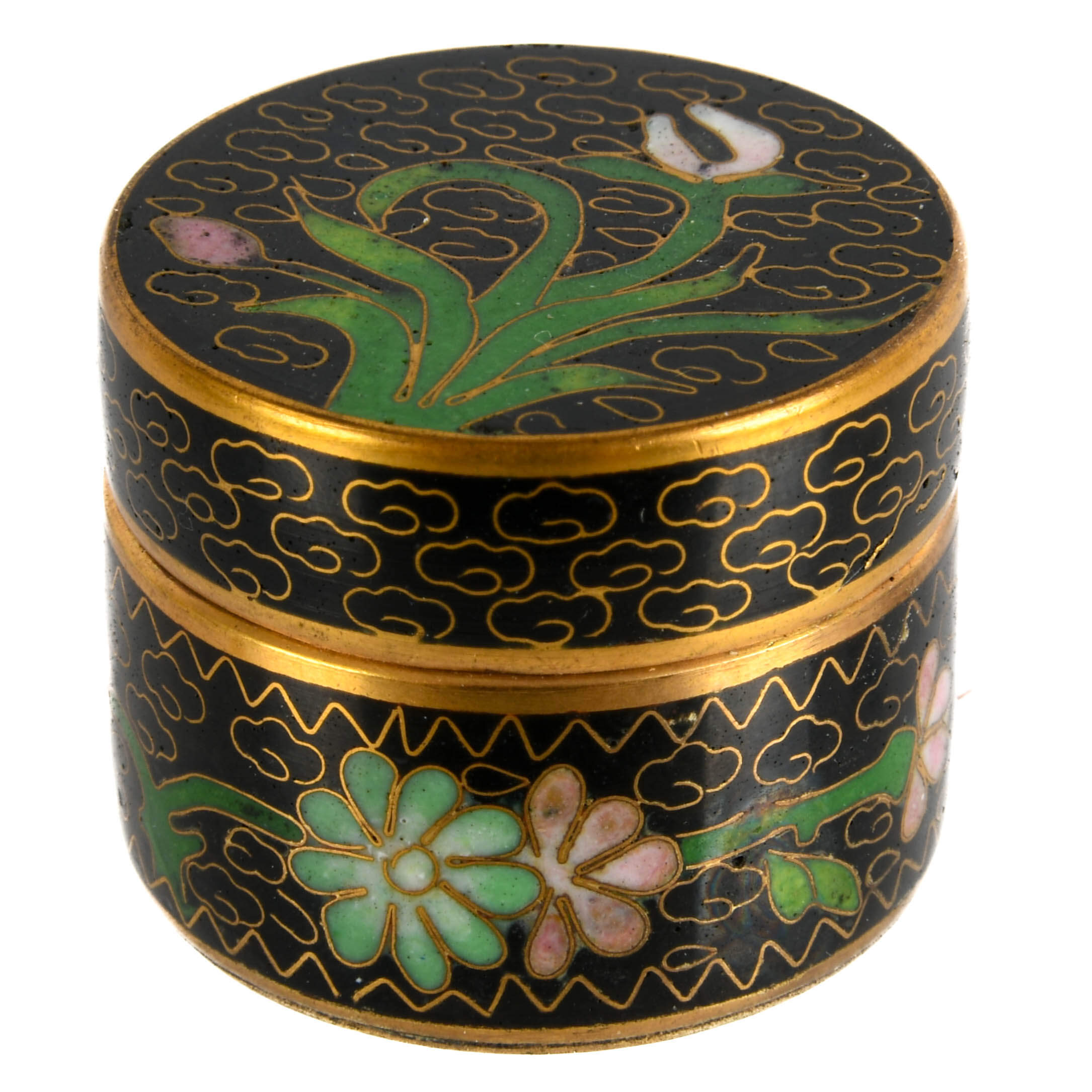 Grouping of Three Chinese Cloisonné Trinkets-4