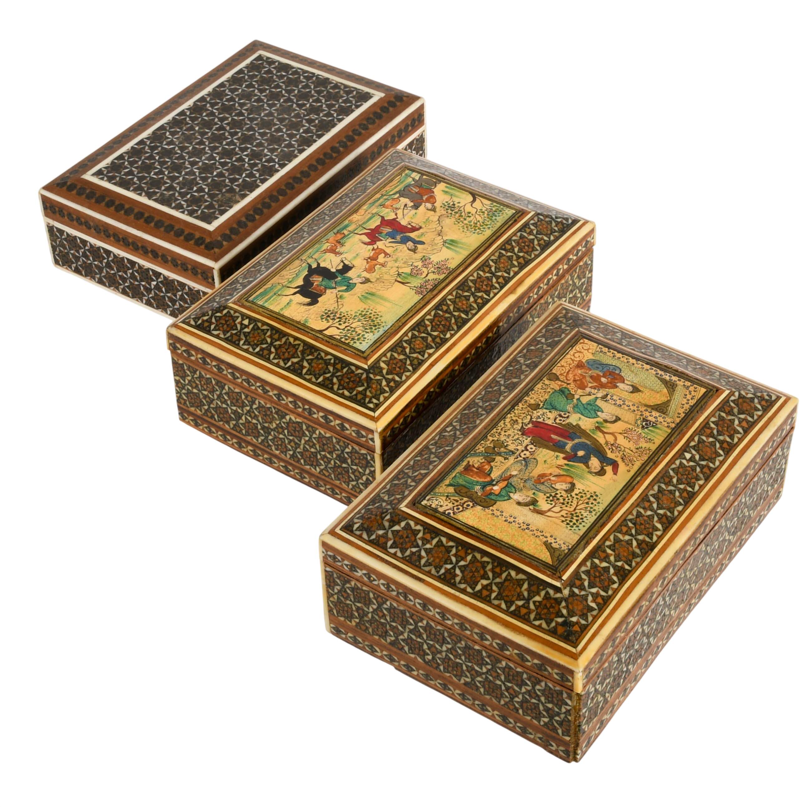 Three-Piece Grouping of Mid-Century Persian Boxes-1