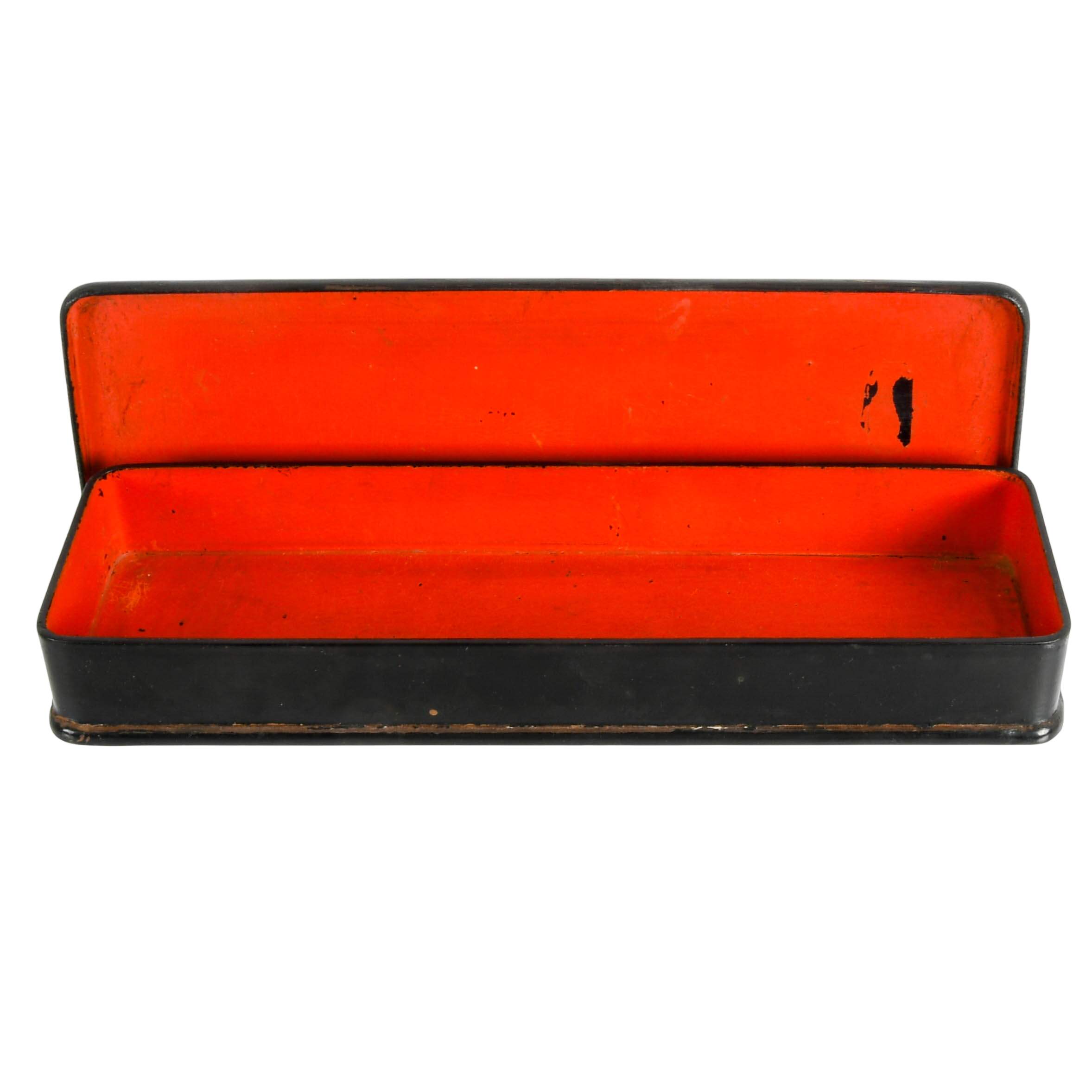 Antique French Wood Glove Box in Japanese Taste-2
