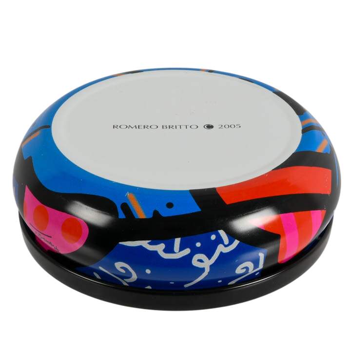 Retired 2005 Romero Britto Tin Pop Art "Fishbowl" Trinket Box-6