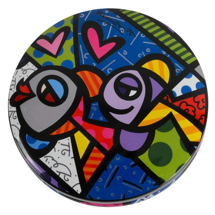 Retired 2005 Romero Britto Tin Pop Art "Fishbowl" Trinket Box-4