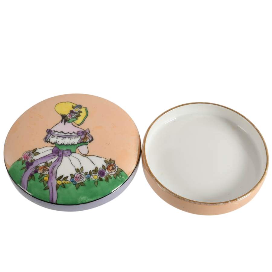 Pair of Noritake Lusterware Vanity Powder Boxes-4
