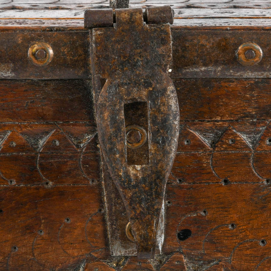 Antique Indian Hand-Carved Wood Merchant's Box-2