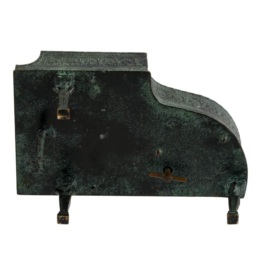 Swiss Thorens Reuge Bronze and Marble Grand Piano Music Box-11