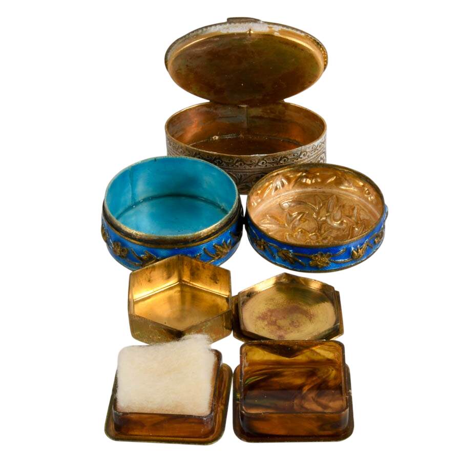 Collection of Metal and Plastic Pill Boxes-8
