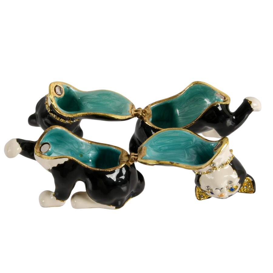 Pair of Arosa Tuxedo Cat Jewelry Boxes-4