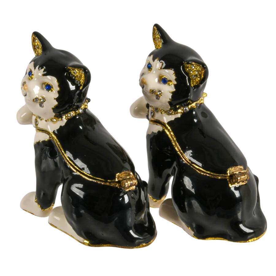 Pair of Arosa Tuxedo Cat Jewelry Boxes-2