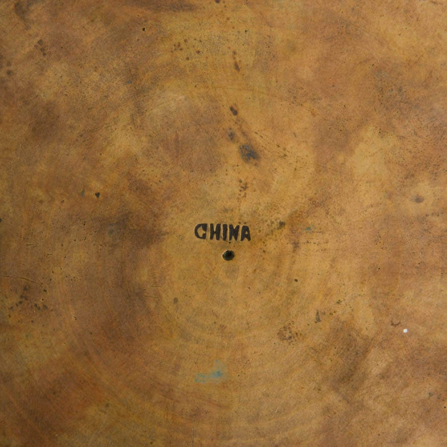 Chinese Enameled Brass Trinket Box with Painted Porcelain Lid-6