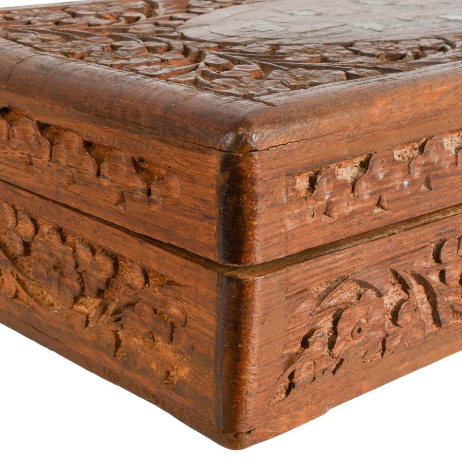 Antique Wooden Floral Box-5