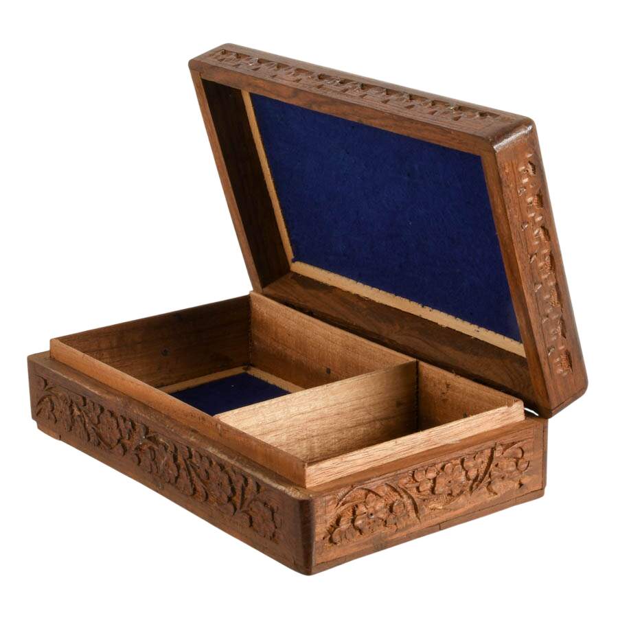 Antique Wooden Floral Box-3