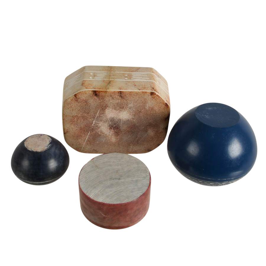 Set of Four Hand-Carved Stone Jewelry Boxes-10