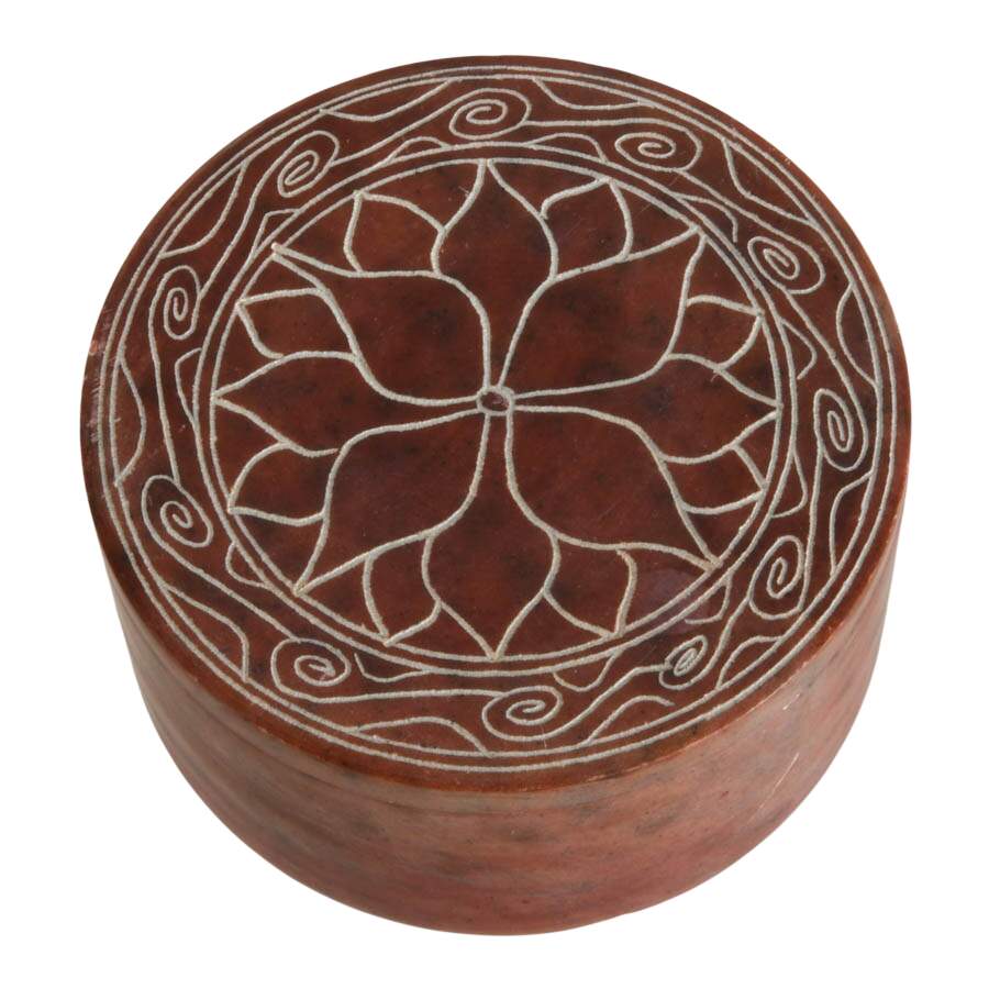 Set of Four Hand-Carved Stone Jewelry Boxes-8