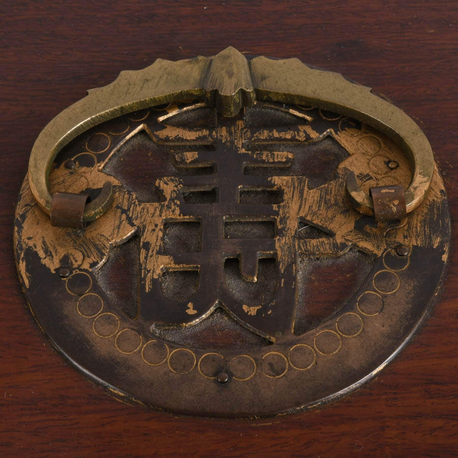 Chinese Wood and Brass Jewelry Box-11
