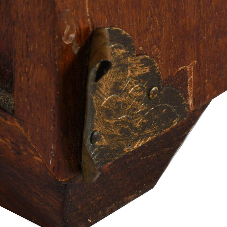 Chinese Wood and Brass Jewelry Box-2
