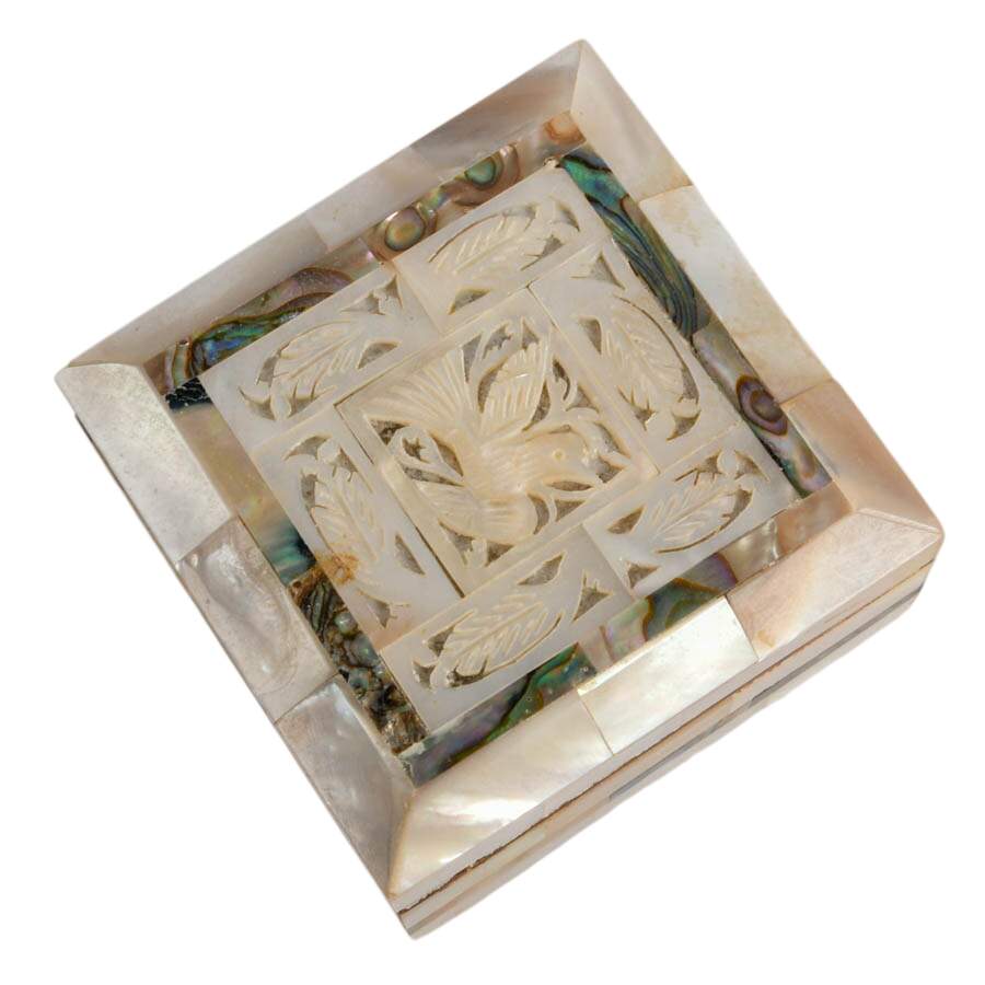 Pair of Mother of Pearl Trinket Boxes-4
