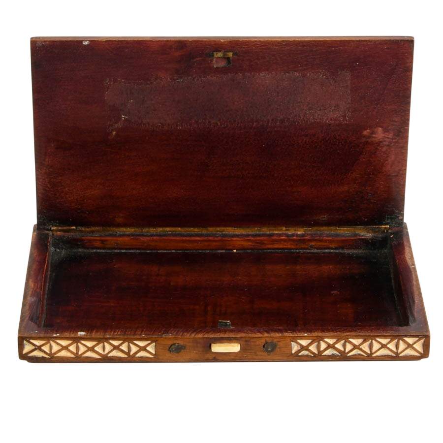 Pair of Ukrainian and Yugoslavian Wooden Trinket Boxes-7