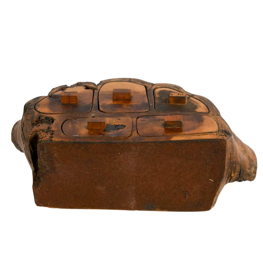 Hand-Carved Hardwood Jewelry Box-7