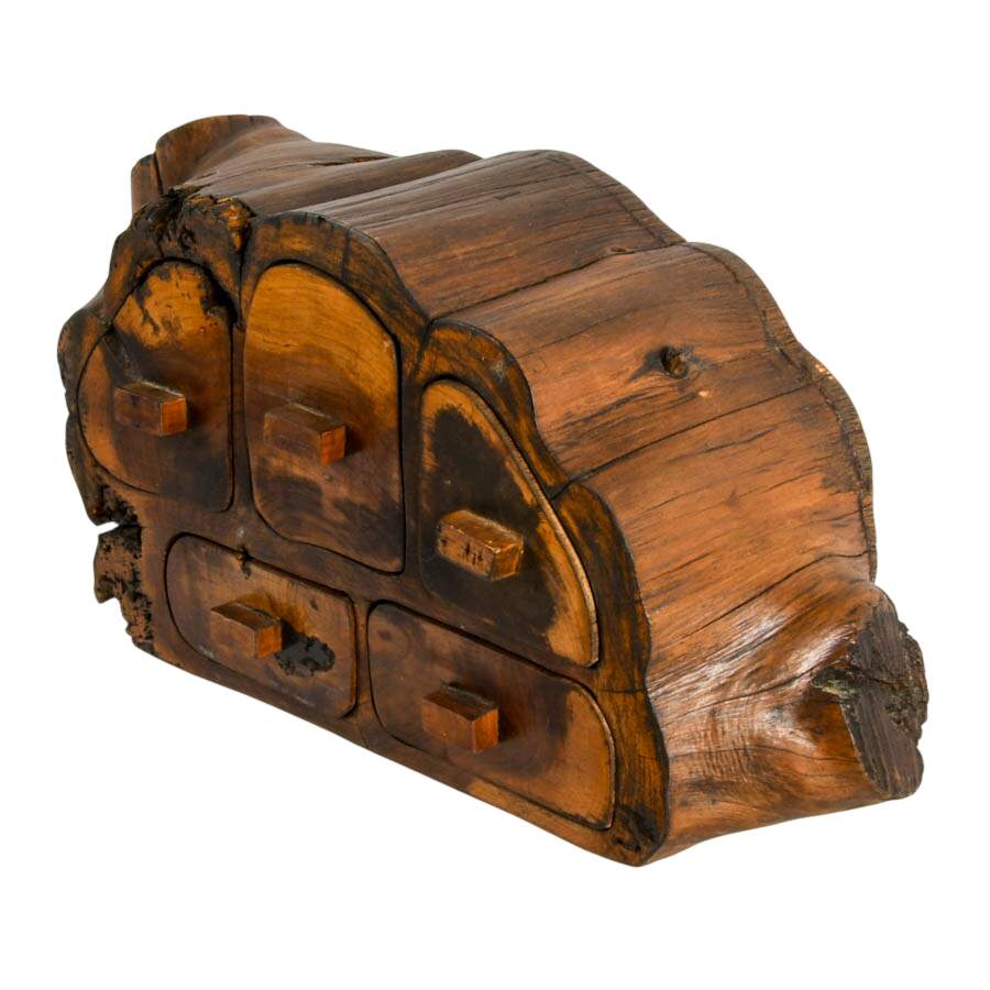 Hand-Carved Hardwood Jewelry Box-3