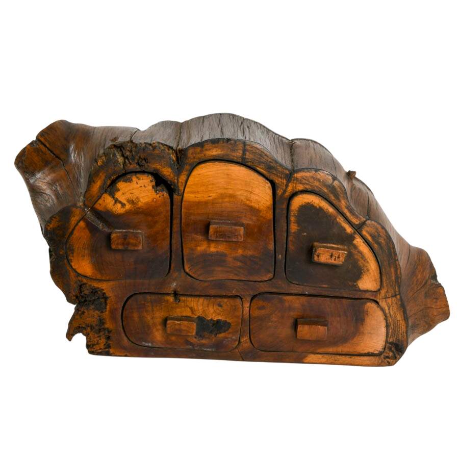 Hand-Carved Hardwood Jewelry Box-1