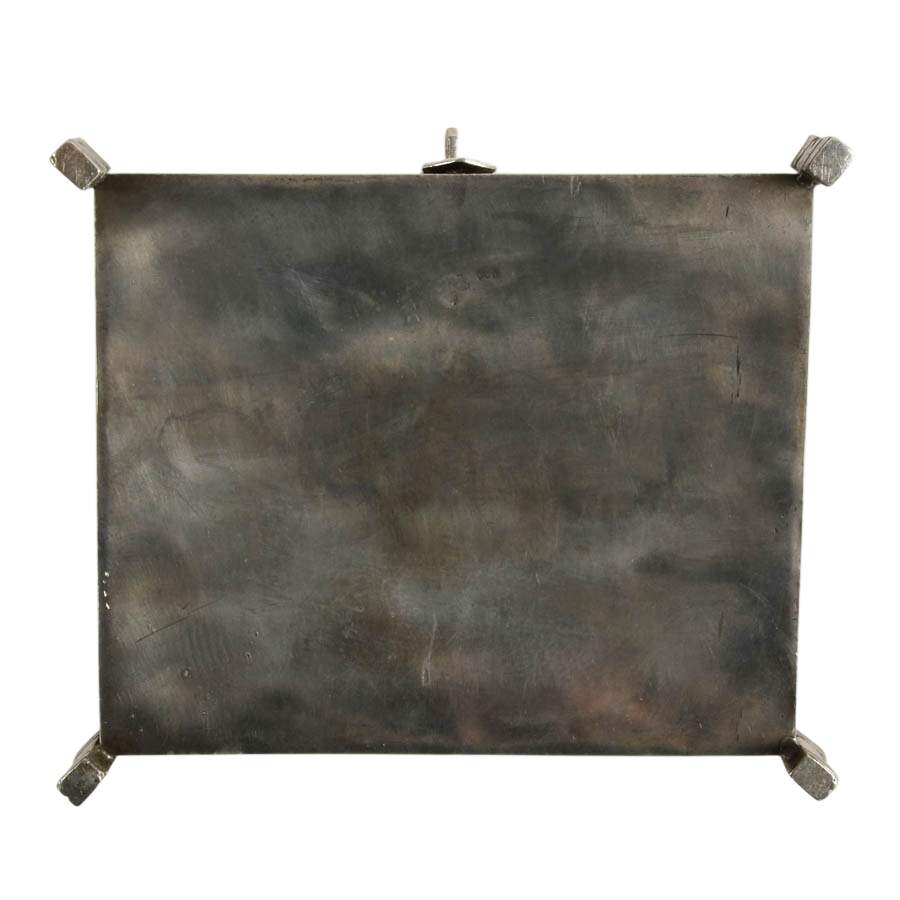Peruvian Silver Trinket Box with Incan-Inspired Design-10
