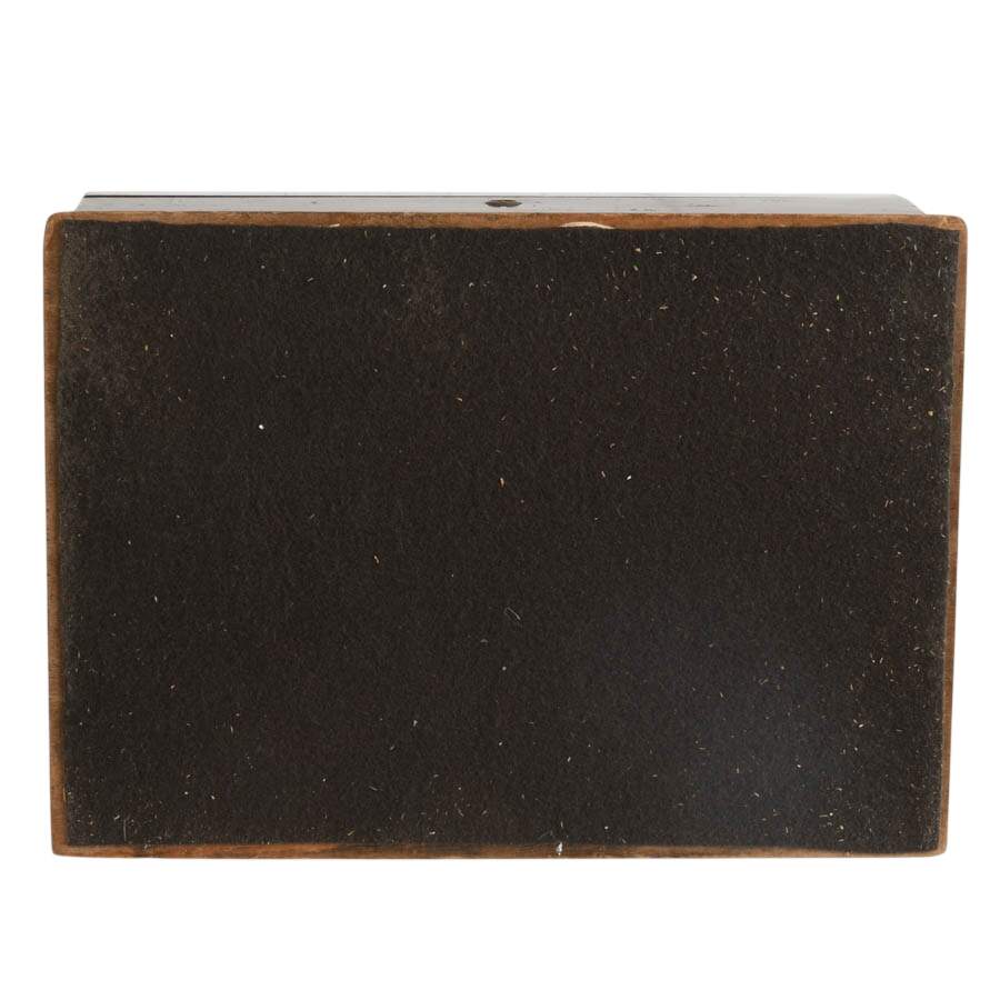 Jack's Antique Milk Glass Lined Hard Wood Cigar Humidor-9