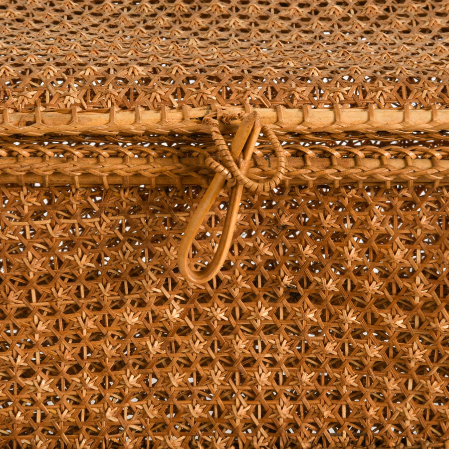 Antique Hand-Woven Rattan Potluck Basket-2