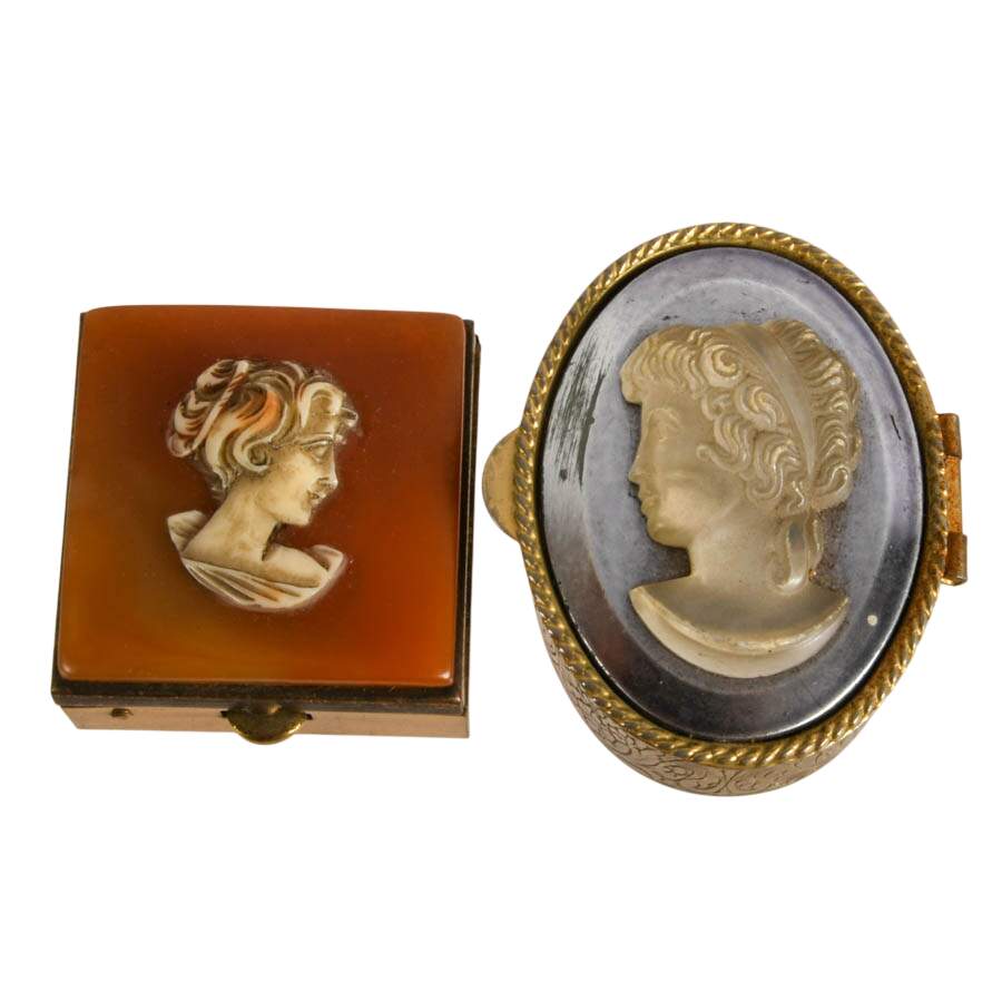 Four Cameo-Style Metal Pill Boxes-4