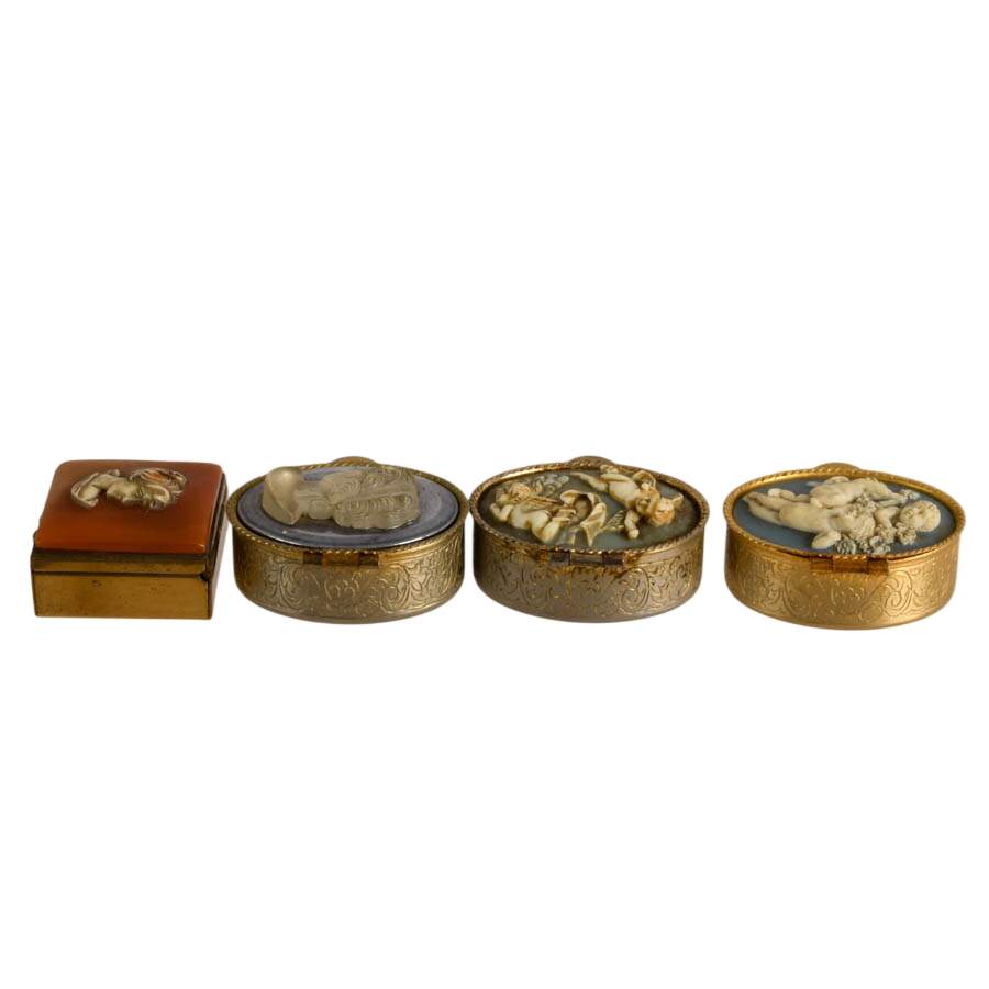 Four Cameo-Style Metal Pill Boxes-3