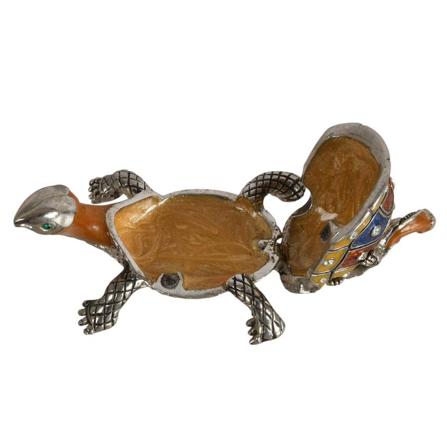 Four Porcelain and Metal Animal Jewelry Boxes-6