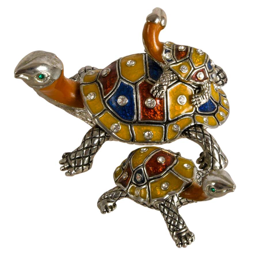 Four Porcelain and Metal Animal Jewelry Boxes-5