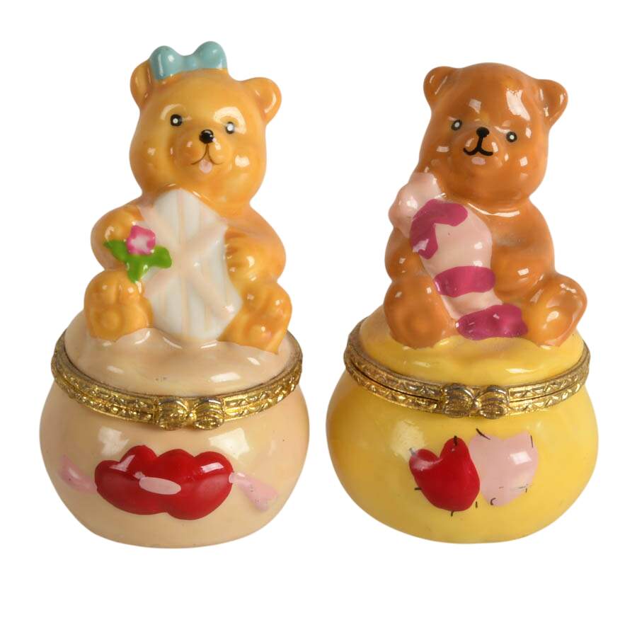 Four Porcelain Baby Trinket Boxes-4