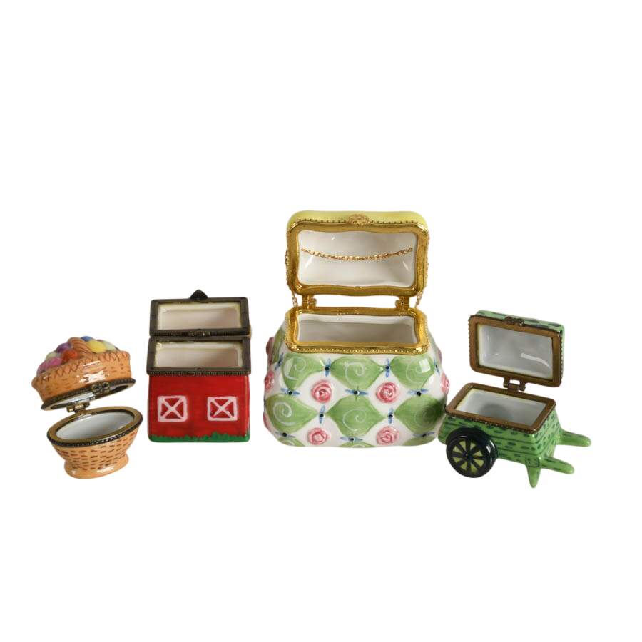 Eight Porcelain Summer Fun Trinket Boxes-2