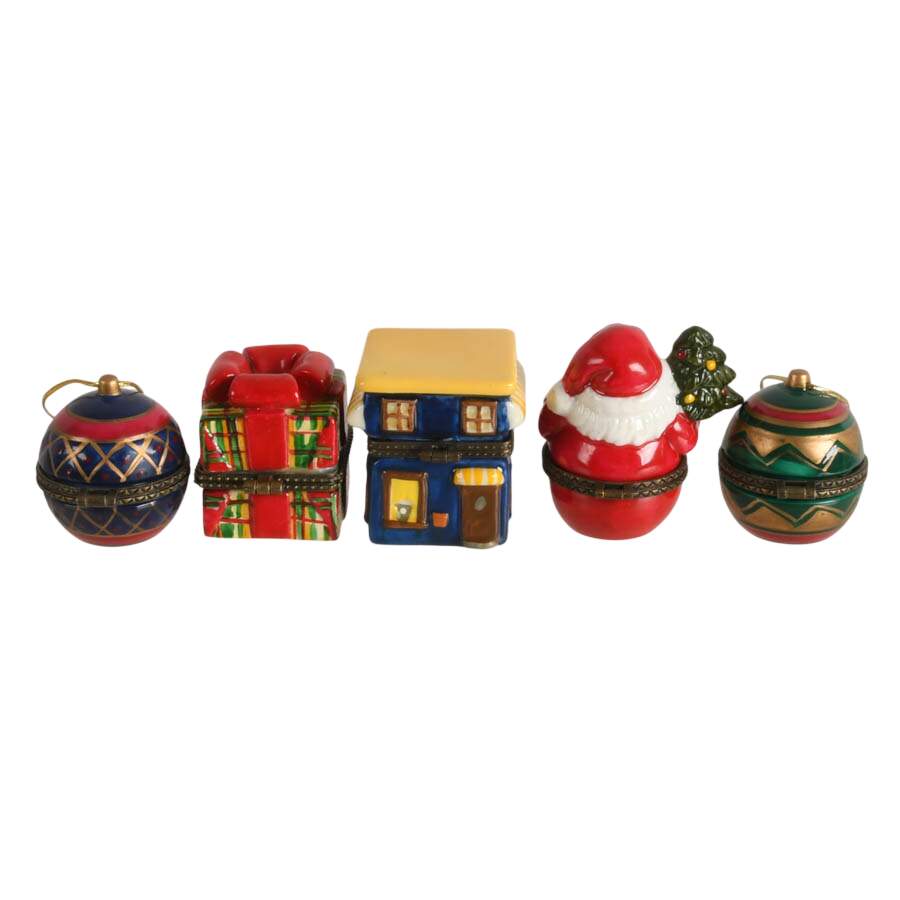 Five-Piece Christmas Love Porcelain Jewelry Boxes-3