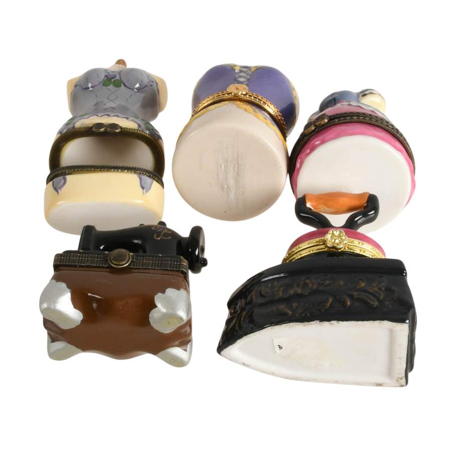 Five-Piece Tailor's Dream Porcelain Jewelry Boxes-7