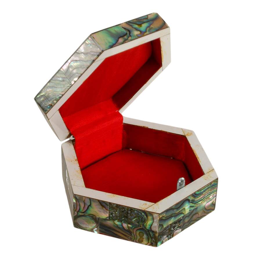 Hexagonal Abalone Shell Jewelry Box-6
