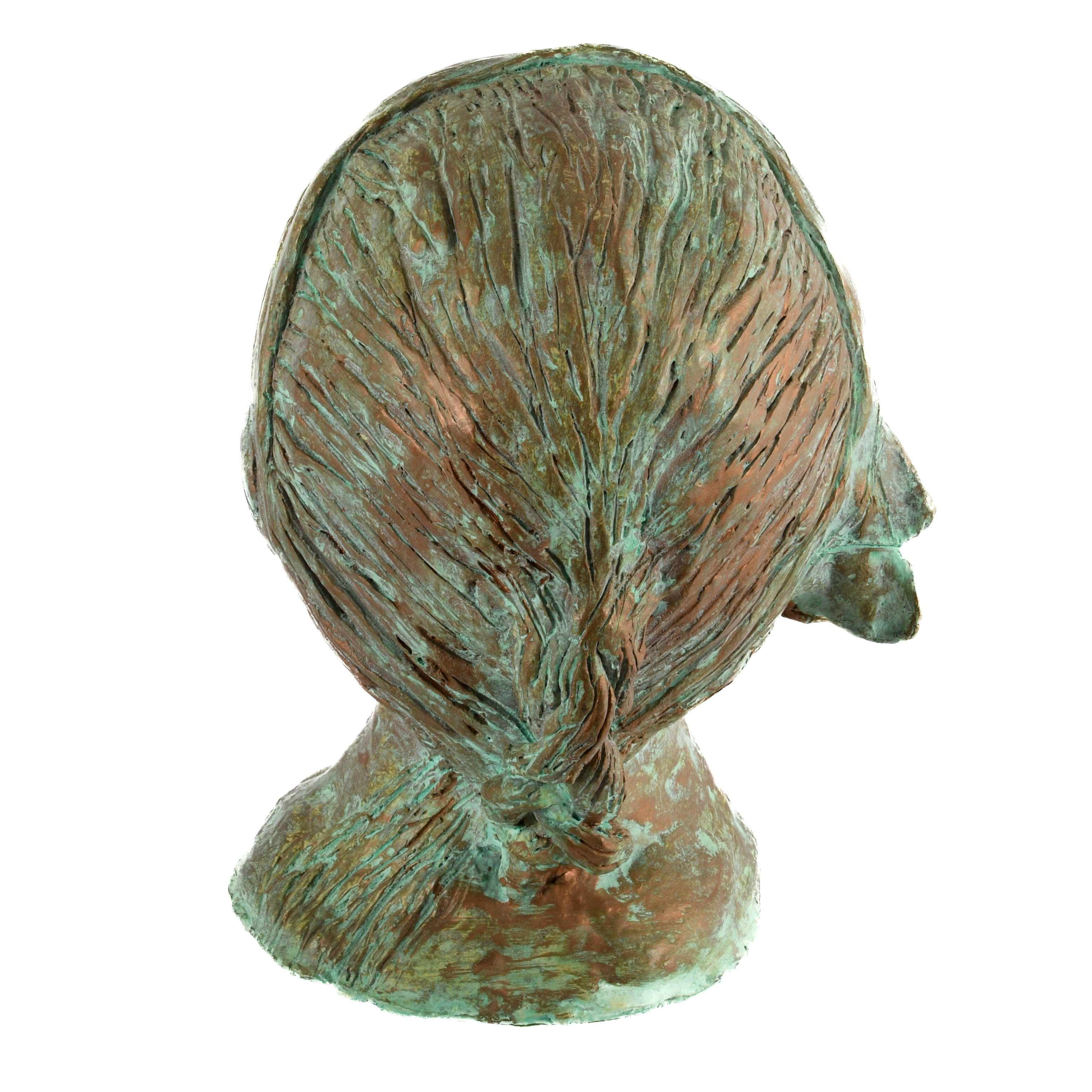 Native American Chalkware Bust Sculpture-4