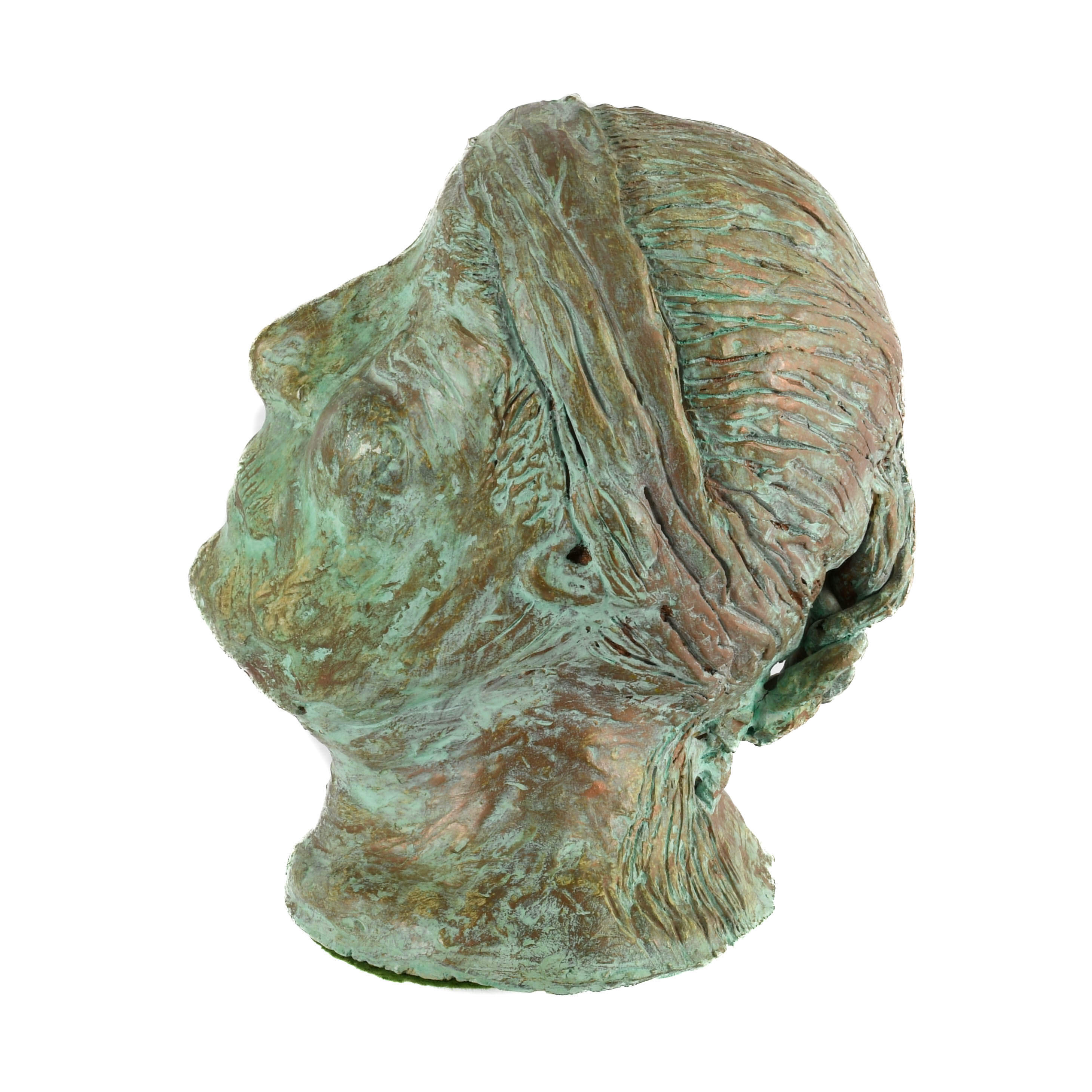 Native American Chalkware Bust Sculpture-3