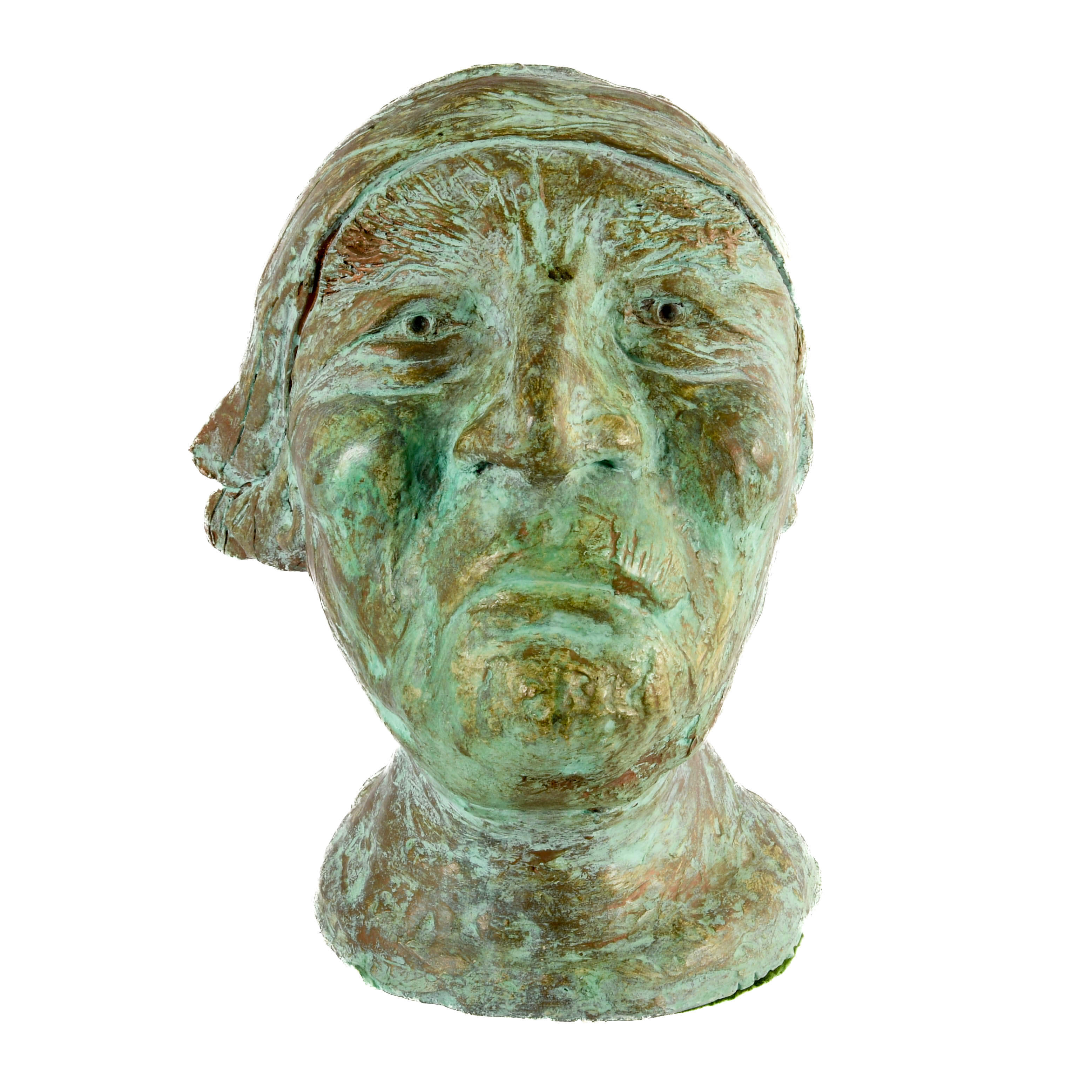 Native American Chalkware Bust Sculpture-1