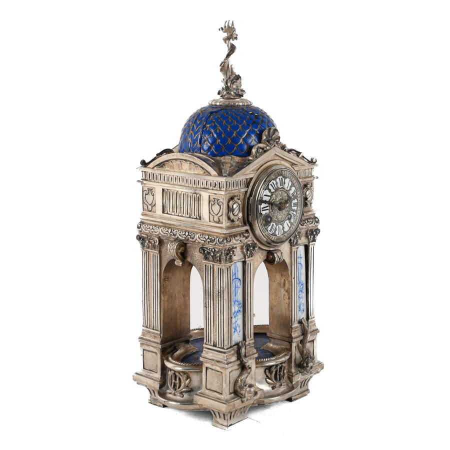 Antique French Clock Set with a Pair of Candelabras-5