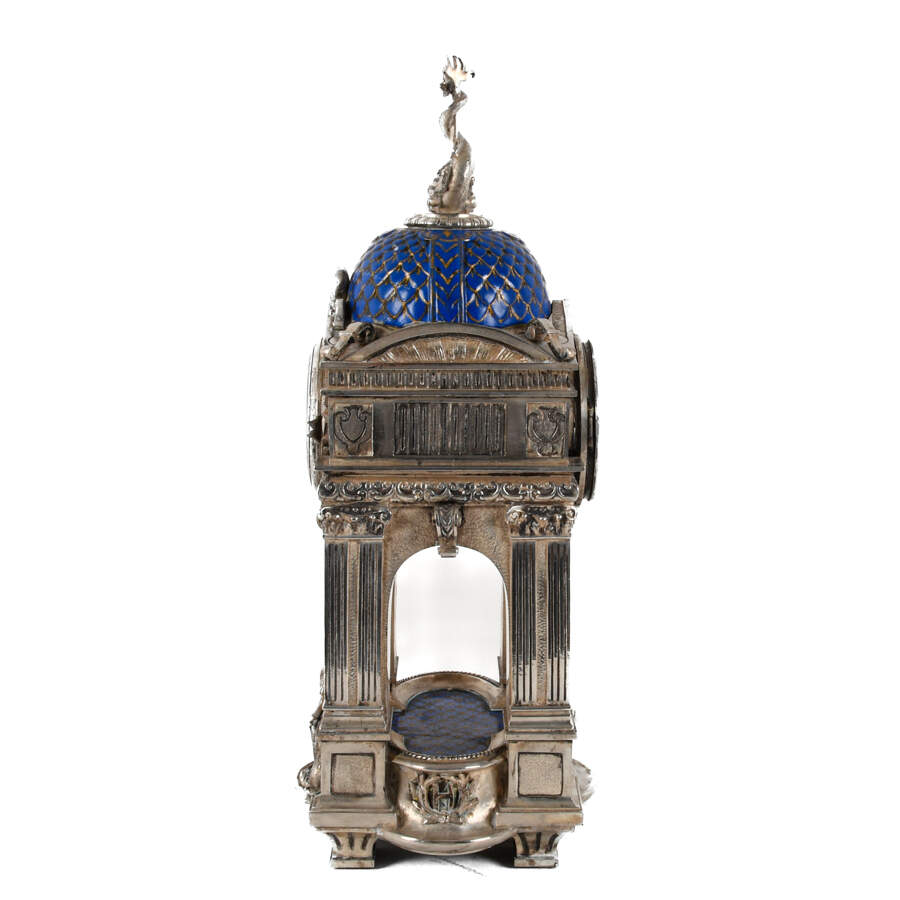Antique French Clock Set with a Pair of Candelabras-3