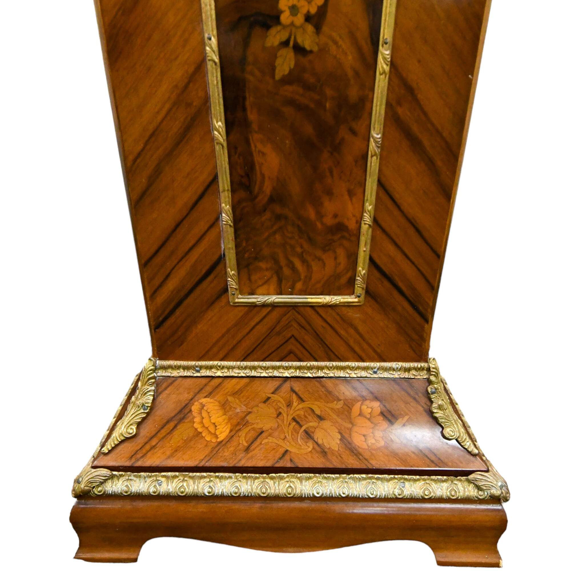 Louis XV-Style Marquetry Inlaid and Gilt Bronze Mounted Clock-10