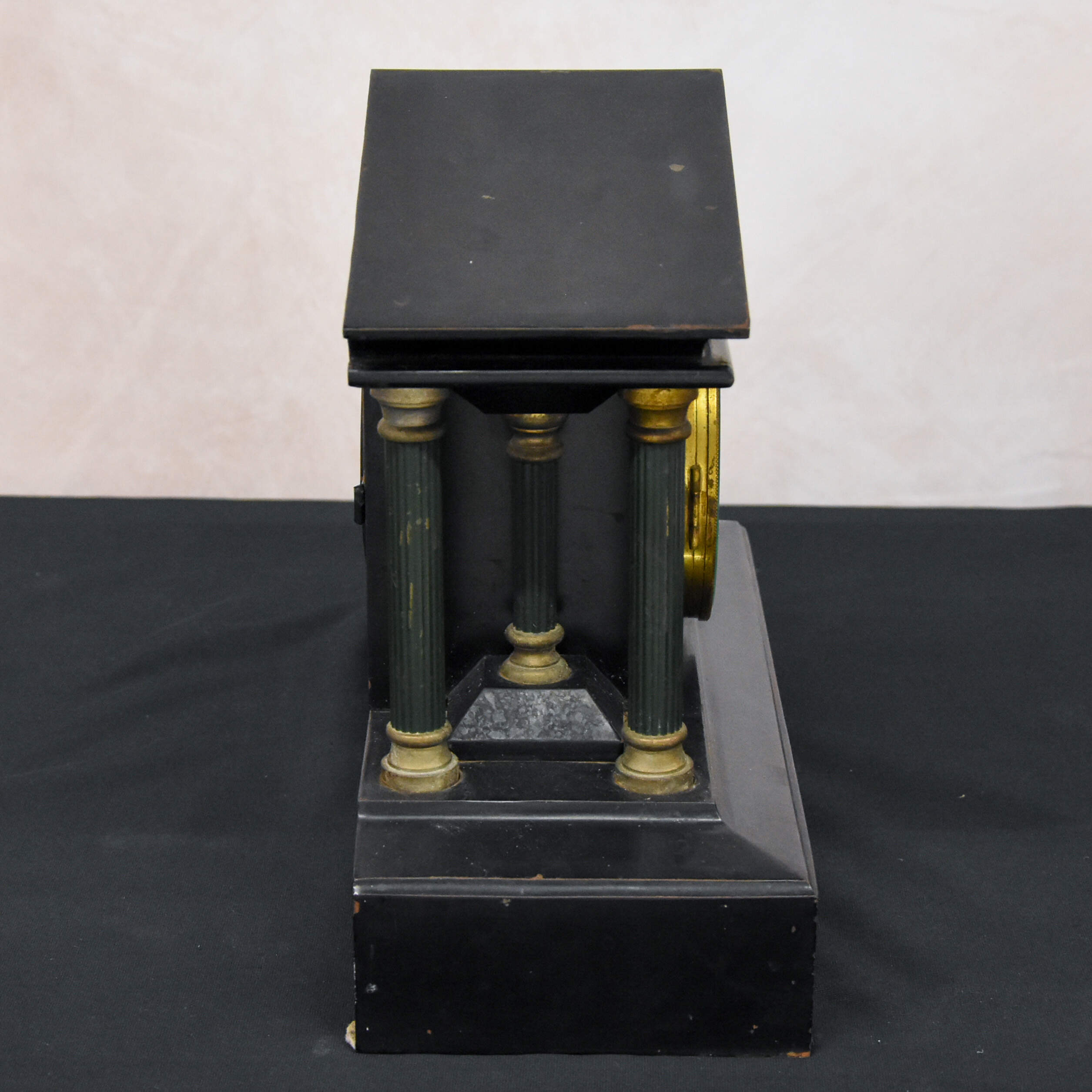 Antique Victorian Mantel Clock with Greek Motifs-6