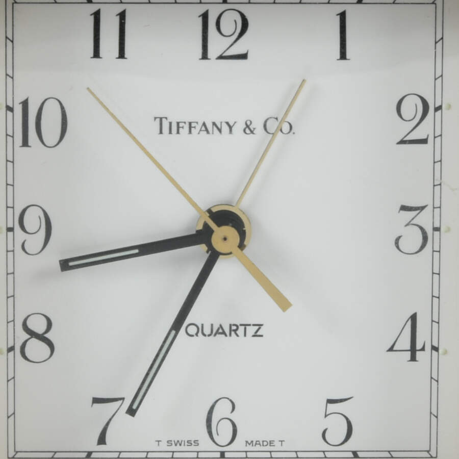 Mid-Century Modern Tiffany Monogrammed Desk Clock-7